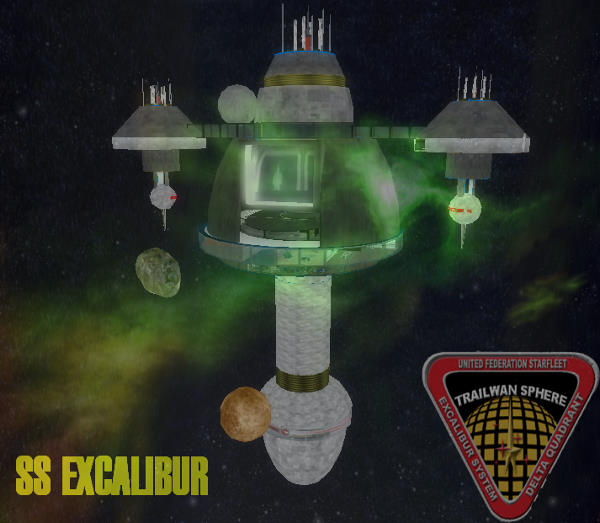 SS Excalibur estacion orbital equipada con lo ultimo en tecnologia de la Federacin